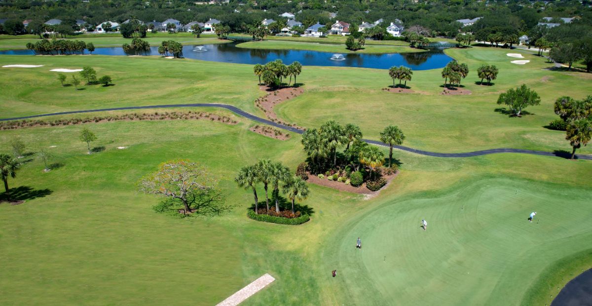 Drone photo of the Abacoa Golf Club golf course