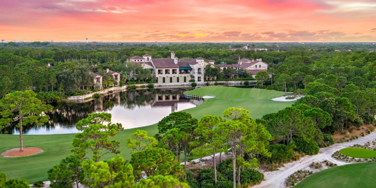 aerial image of the golf course at Bear's Club in Jupiter, Florida