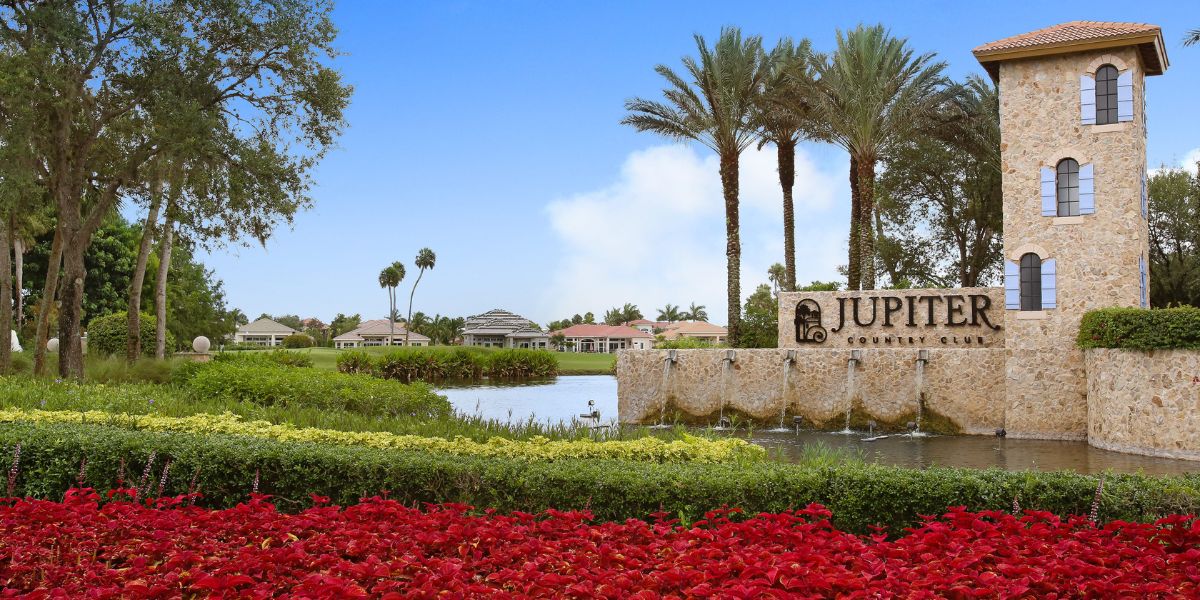 aerial image of the golf course at Jupiter Country Club in Jupiter, Florida