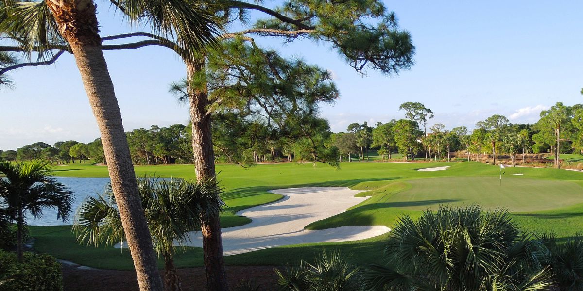 aerial image of the golf course at The Loxahatchee Club in Jupiter, Florida