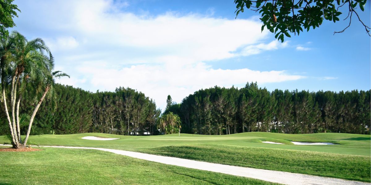 aerial image of the golf course at Riverbend Club in Jupiter, Florida