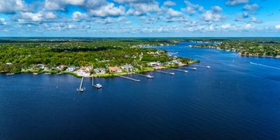Aerial view of the Loxahatchee River around Pennock Point