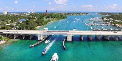 View of the intracoastal waterway in Jupiter Florida