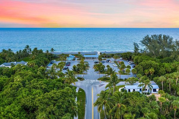 Hobe Sound Beach Aerial Ocean Sunset