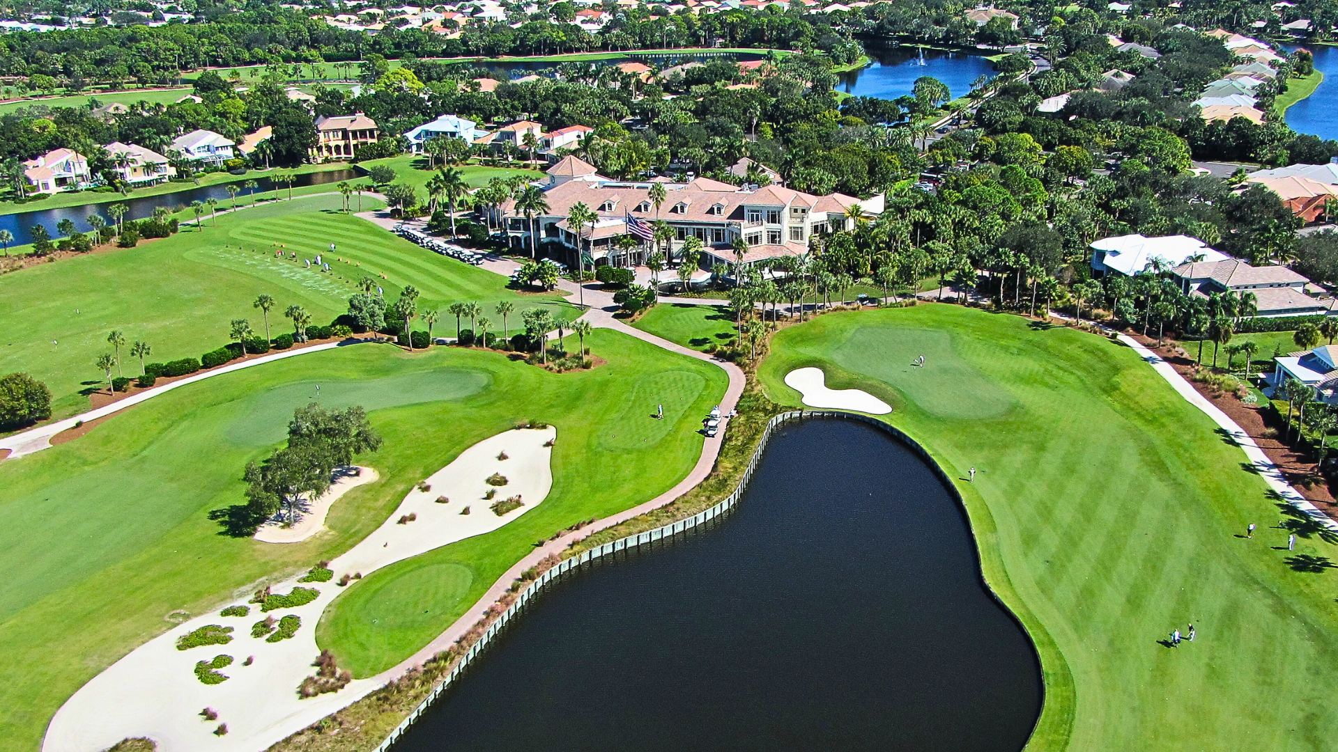 an aerial view of the Loxahatchee Club in Jupiter Florida