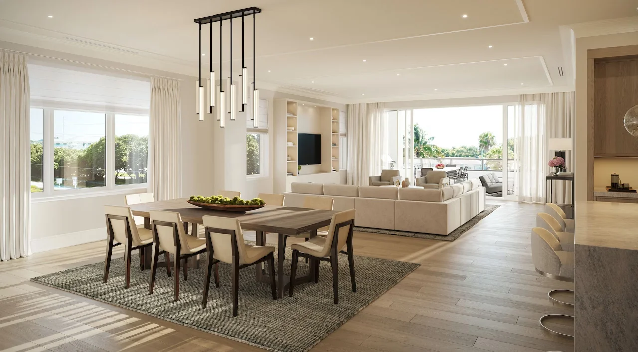 Caretta new development living room in Juno Beach Florida