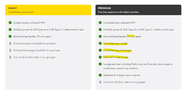 Brightline Smart vs Premium ticket