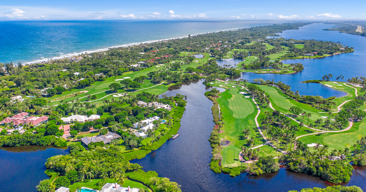 aerial photo of Jupiter Island near Jupiter, FL