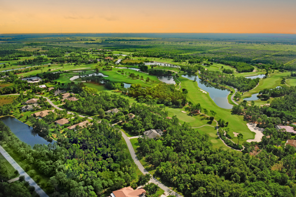 aerial view of the clubhouse at Loxahatchee Club