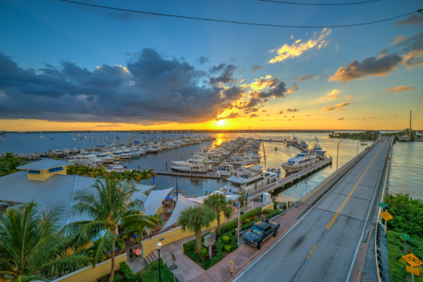 yachts in the marina in Stuart, Florida
